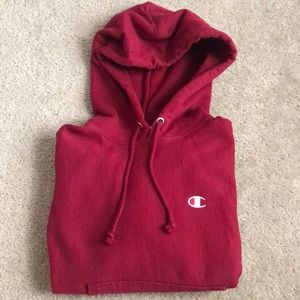 Dark red/maroon champion hoodie